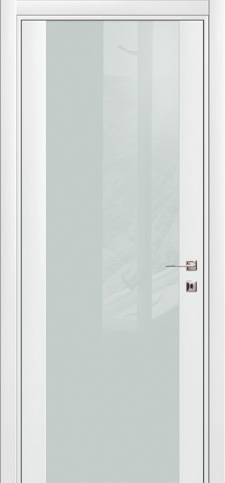 Межкомнатная дверь Composito V зеркало шпон белого цвета фабрики SJB (Италия)