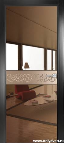 Итальянские двери Apriori зеркало эдельвейс бронзовый от Alstem