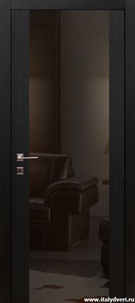 Итальянские двери Contemporary V fume бронза (Nero) от Lanfranco